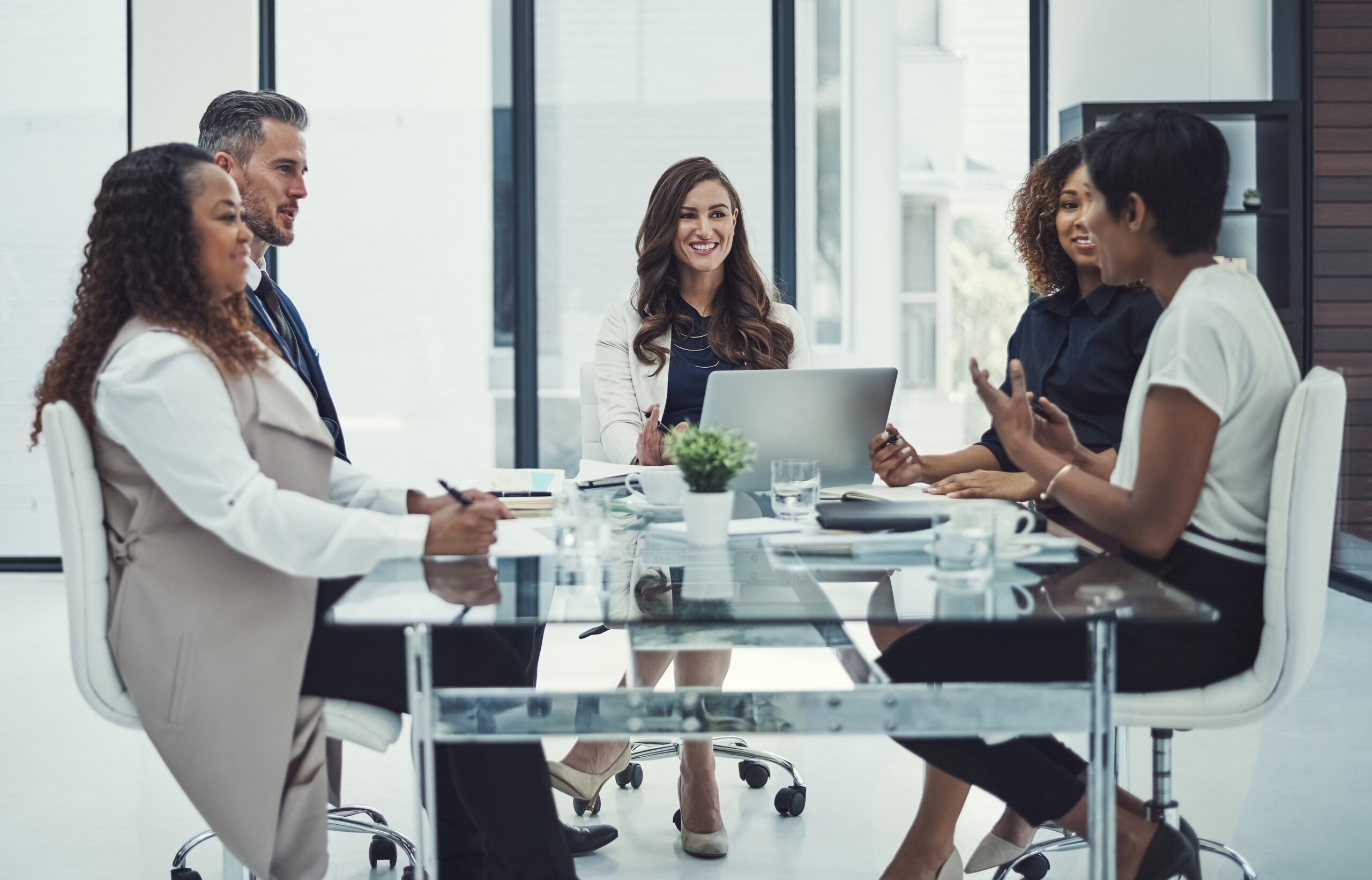 making a sales pitch